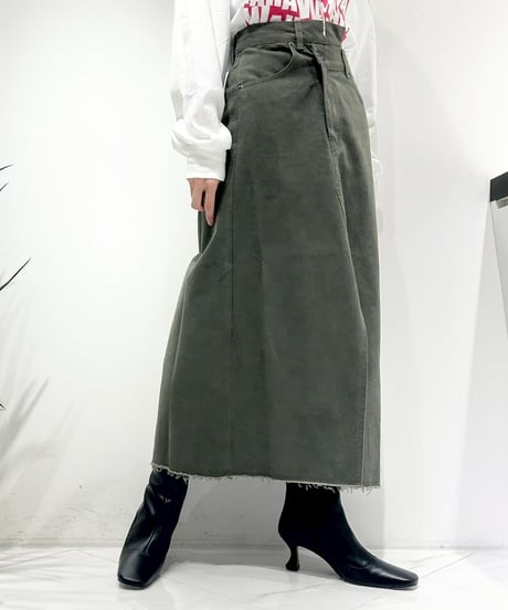 【R2503-WSS881】 Washed slit skirt（1740996）