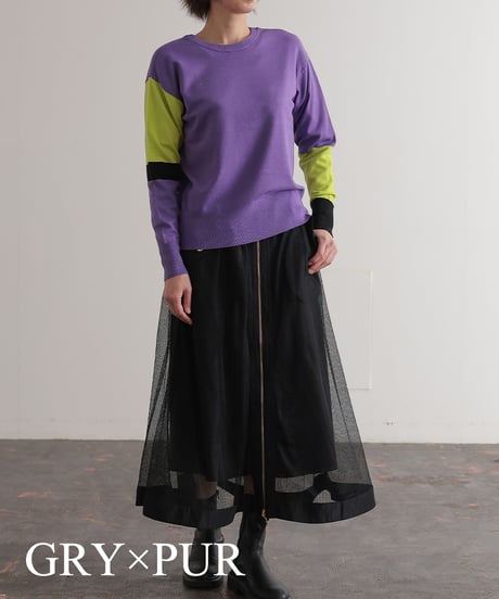 【R2403-BPO733】Bicolor knit (1740837)