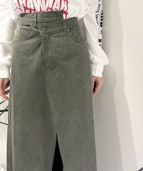 【R2503-WSS881】 Washed slit skirt（1740996）
