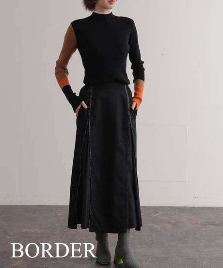 【R2403-BHN730】Bicolor high neck knit (1740836)