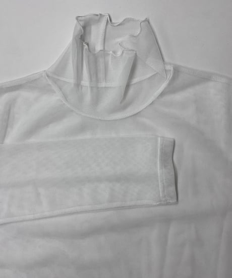 【R2601-SCS1001】 Sheer mock neck top (1741093）