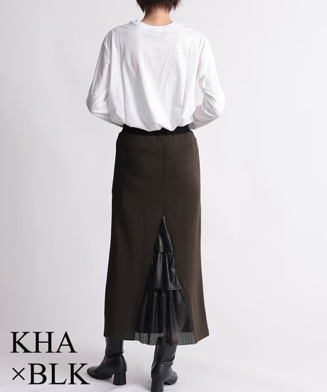 【R2403-BFS715】Back punching skirt with frills (1740840)