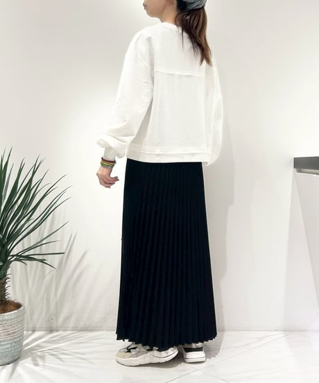 【R2601-ZSK954】 Logo zip pleats skirt（1741067）
