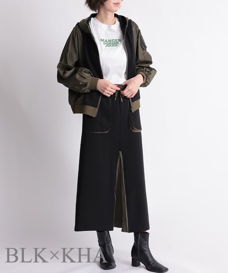 【R2401-MPK584】Shoulder zip hoodie (1740710)