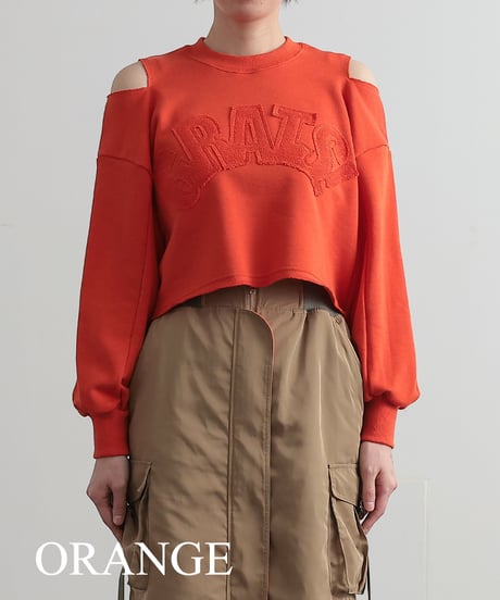 【R2403-LSW688】Shoulder slit short sweat (1740811)