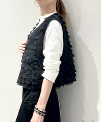 【R2601-SFV944】 Sheer fringe vest  (1741053）