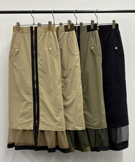 【R2501-RSK806】Reversible mesh skirt (1740922)