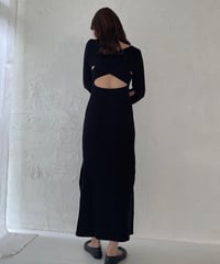 【予約】Back cross knit one-piece