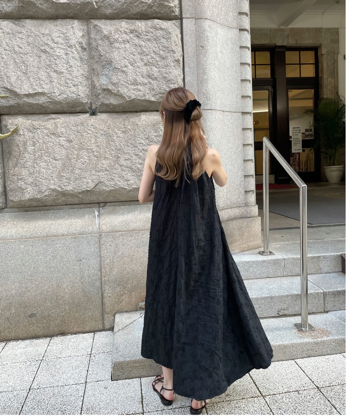 ワンピース Erme American sleeve lace onepiece black fit=scale-down,w=1200