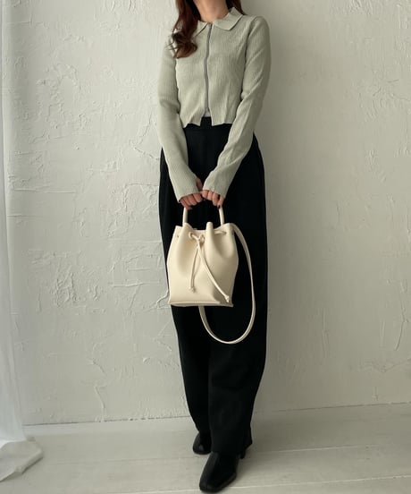 Bicolor bucket bag
