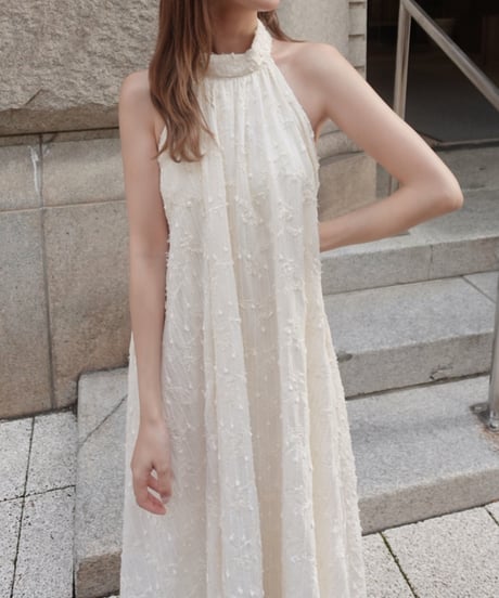 【予約】American sleeve lace one-piece／ivory
