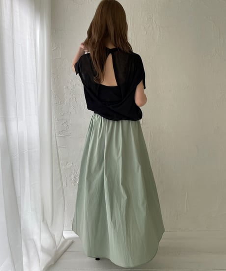 Back open sheer tops