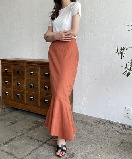 Linen mermaid skirt