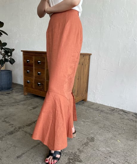 Linen mermaid skirt