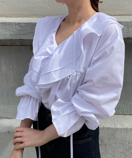 Frill gather tunic