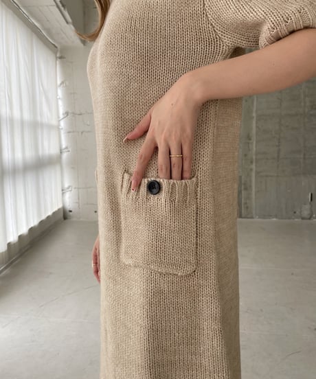Wool knit one-piece