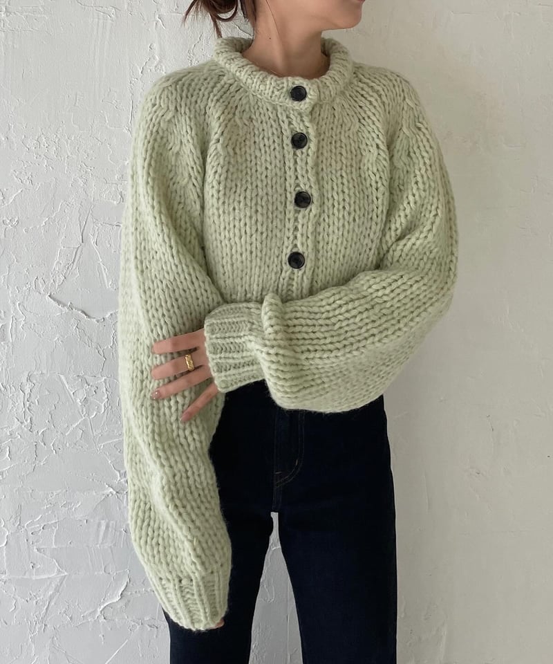 予約】Hand made knit cardigan | Ermé