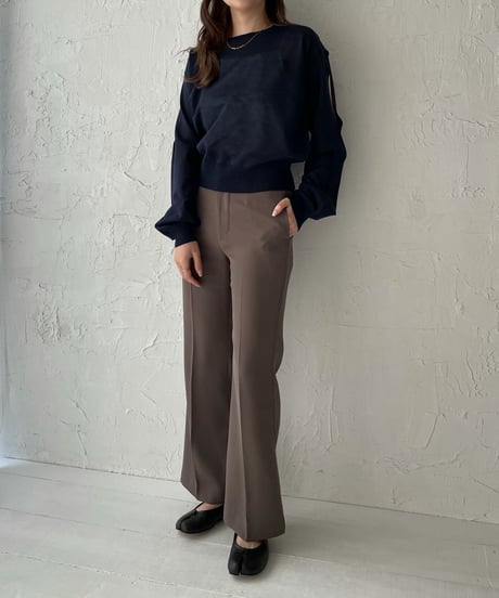 Center press flare pants