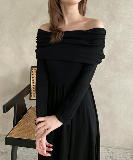 Gather offshoulder one-piece