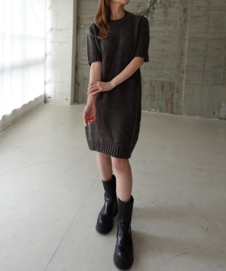 Wool knit one-piece
