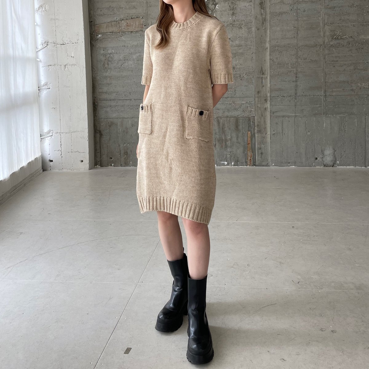 新品♪(*^^*)ウールワンピース♥ Wool knit one-piece | Ermé