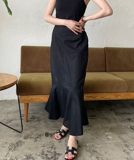 Linen mermaid skirt