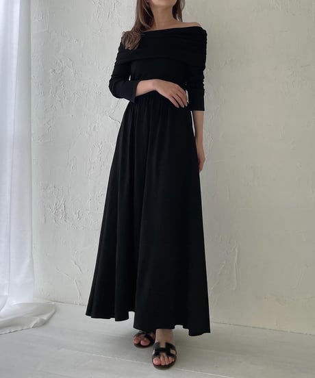 Gather offshoulder one-piece