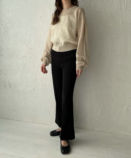 Center press flare pants
