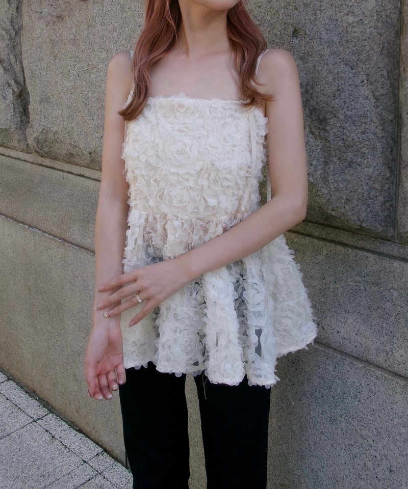 予約】Tulle camisole | Ermé