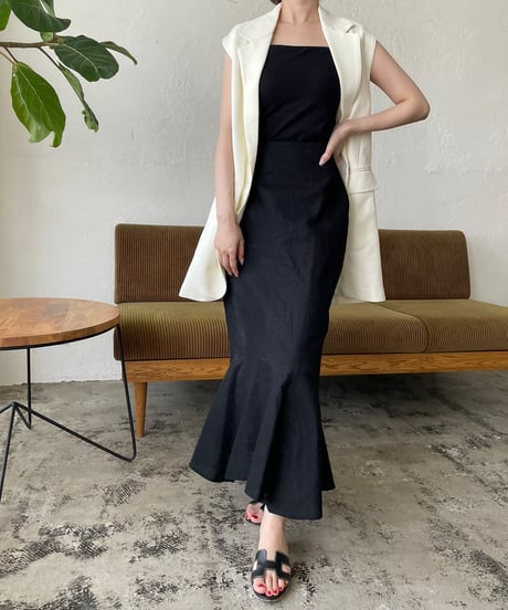 Linen mermaid skirt