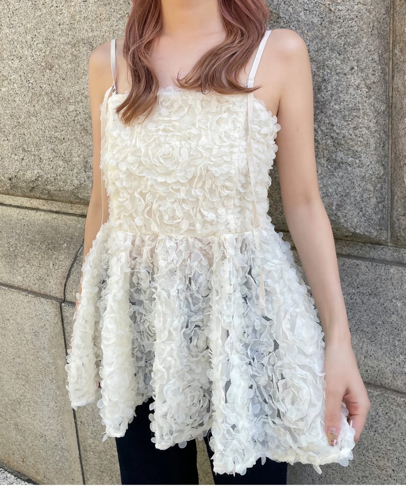 予約】Tulle camisole | Ermé