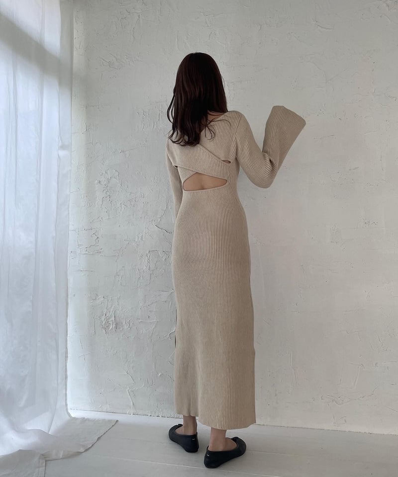 ワンピース rosarymoon /Back Cross Knit Dress rosarymoon ♡ Back Cross Knit Dress