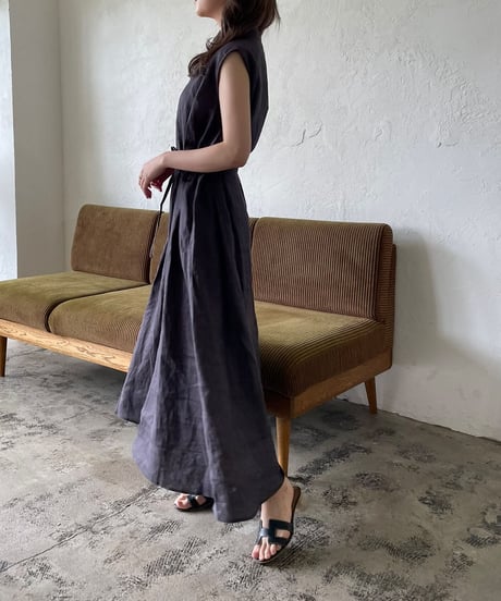 Linen flare one-piece