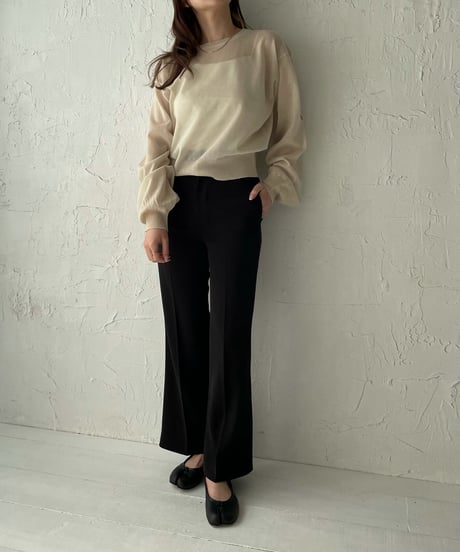 Center press flare pants
