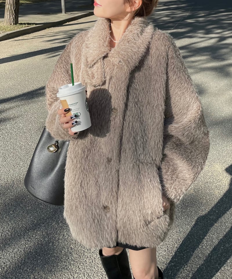 予約】Shaggy bear coat | Ermé