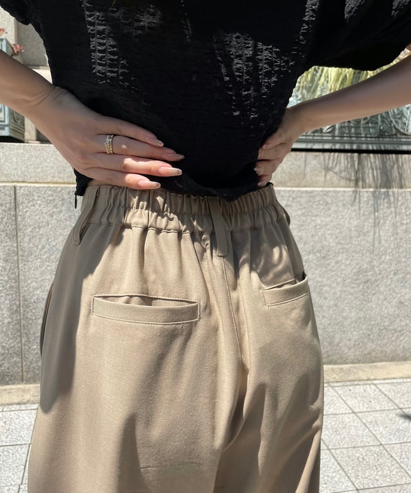 Cutting wide pants/beige | Ermé Cutting wide pants/beige | Ermé