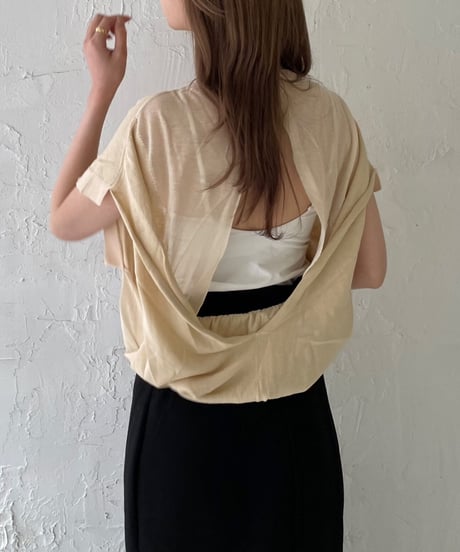 Back open sheer tops
