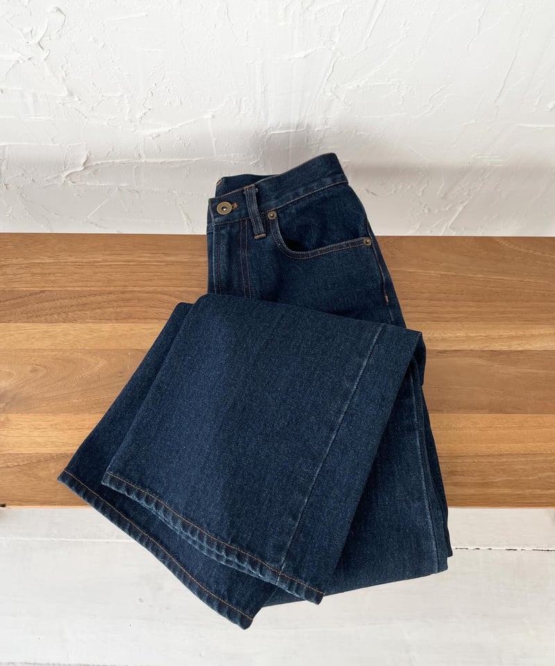 High waist flare denim pants／indigo | Ermé