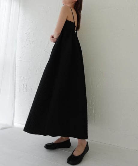 Emboss cami one-piece