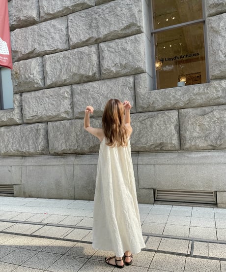 【予約】American sleeve lace one-piece／ivory