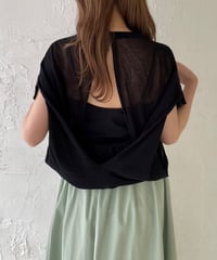 Back open sheer tops