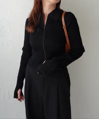 W zip rib knit