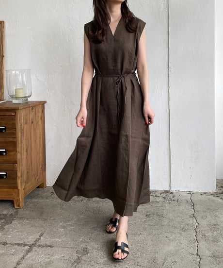Linen flare one-piece