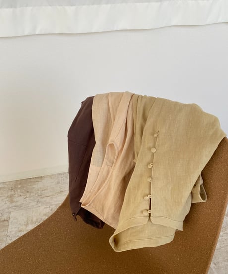 French sleeve linen one-piece