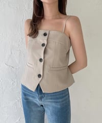 Back open bustier tops