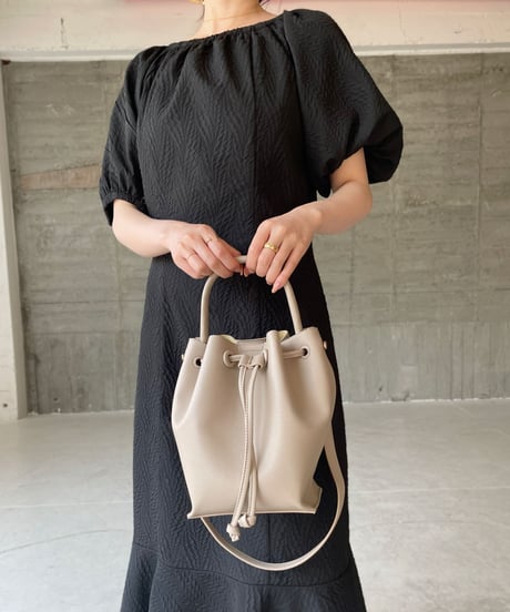 Bicolor bucket bag