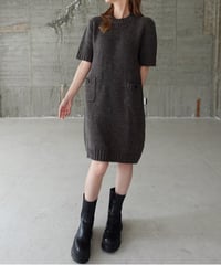 Wool knit one-piece