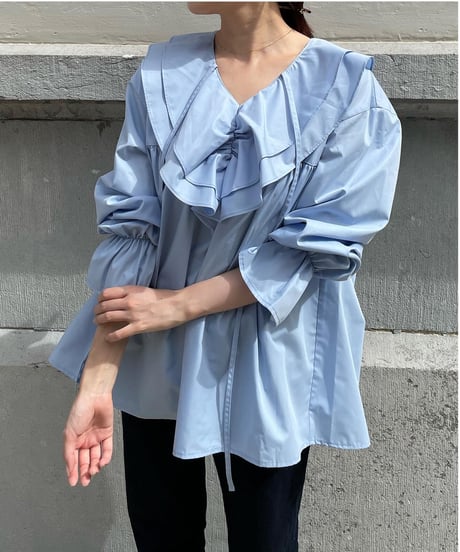 Frill gather tunic