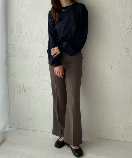 Center press flare pants