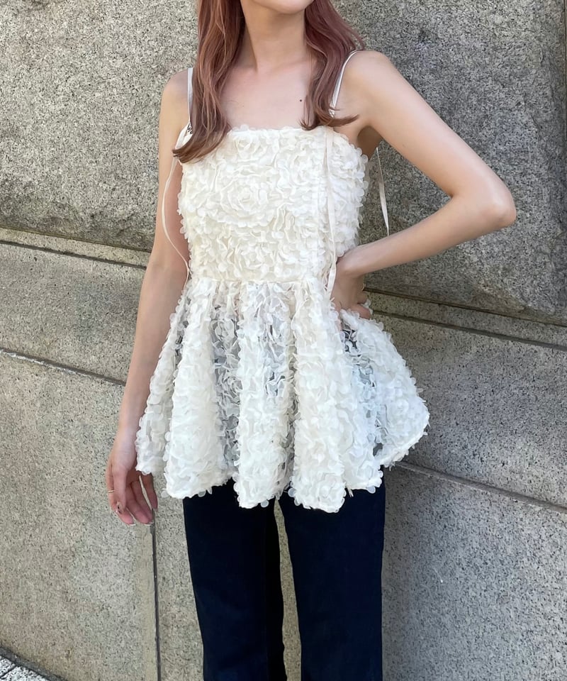 予約】Tulle camisole | Ermé
